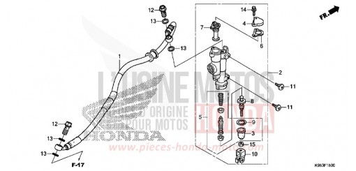 REAR BRAKE MASTER CYLINDER CRF250RK de 2019